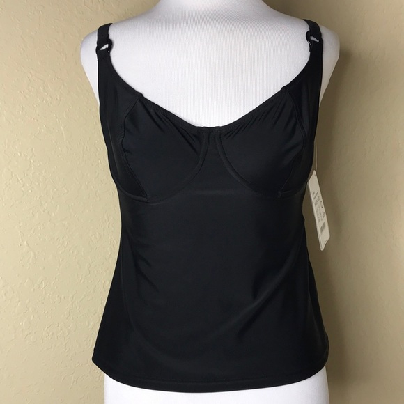 Rosa Faia | Maddy Tankini C-Cup Black Top 10 - Picture 1 of 7